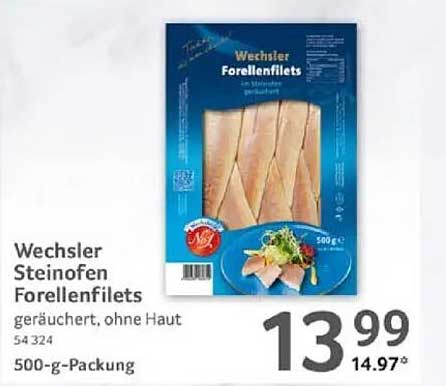 Wechsler Steinofen Forellenfilets geräuchert, ohne Haut