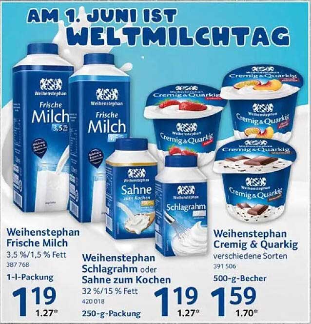 Weihenstephan Frische Milch, Sahne und Cremig & Quark: Vielfalt für jeden Tag