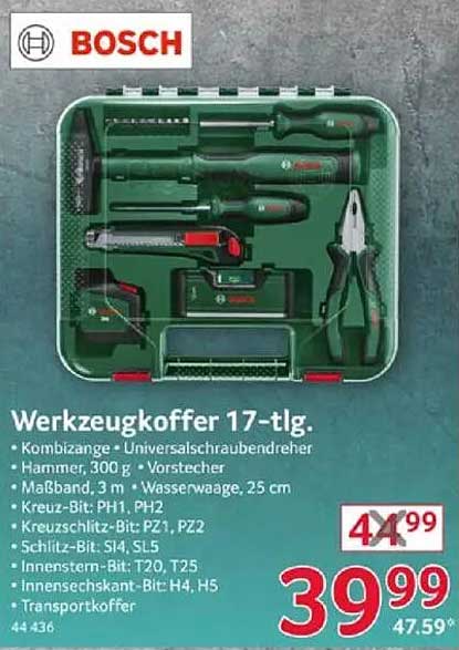 Werkzeugkoffer 17-tlg. von Bosch