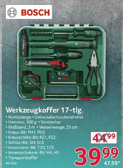 Werkzeugkoffer 17-tlg. von Bosch
