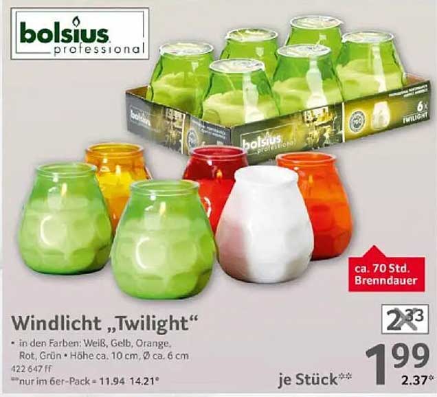 Windlicht „Twilight“ in verschiedenen Farben