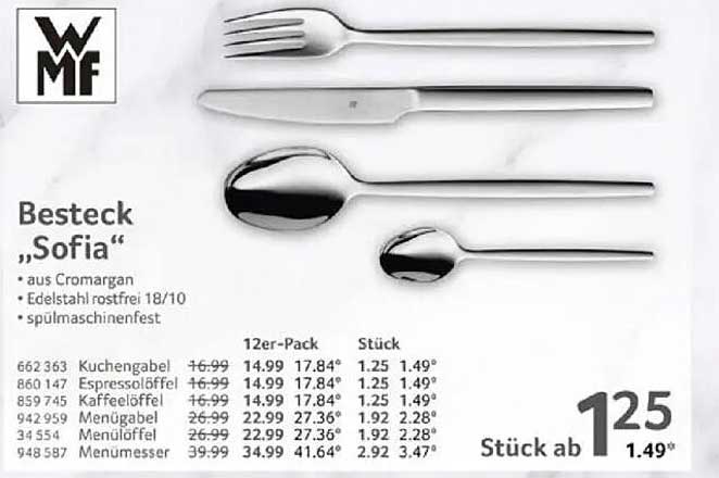 WMF Besteck "Sofia" aus Cromargan, spülmaschinenfest