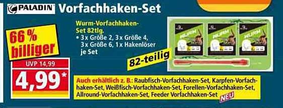 Wurm-Vorfachhaken-Set 82-tlg.