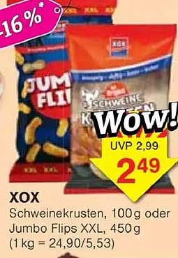 XOX Schweinekrusten 100g oder Jumbo Flips XXL 450g