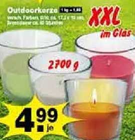 XXL Outdoorkerzen im Glas - ideal für gemütliche Abende