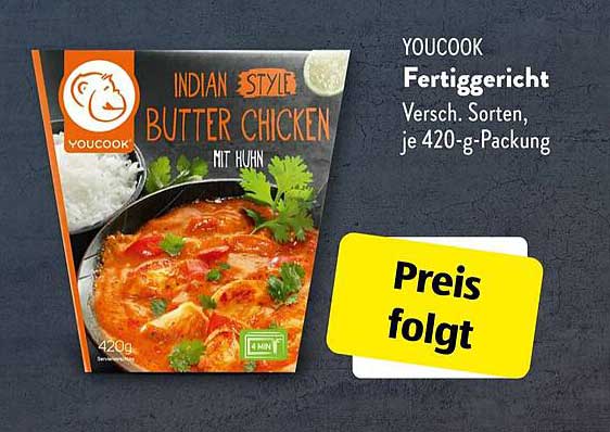 YOUCOOK Indian Style Butter Chicken Fertiggericht, 420g