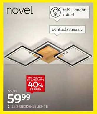 2 LED-Deckenleuchte novel – inkl. Leuchtmittel