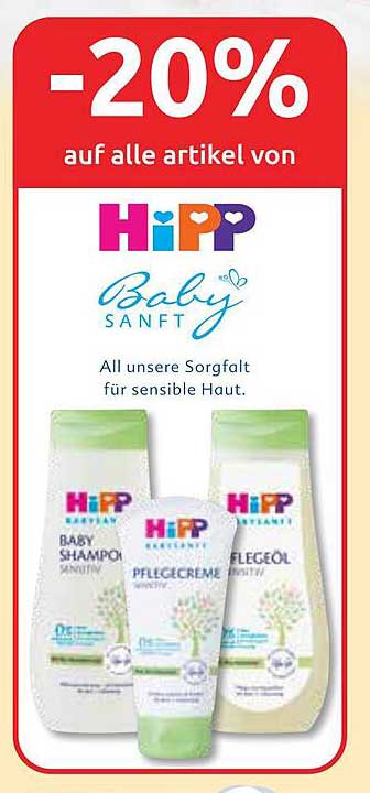 -20% auf alle Artikel von HiPP Baby Sanft
