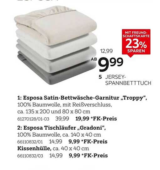 5 Jersey-Spannbettuch – Esposa Satin-Bettwäsche-Garnitur 'Troppy'