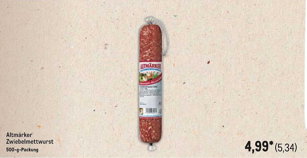 Altmärker Zwiebelmettwurst 500-g-Packung