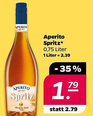 Aperito Spritz 0,75 Liter - 35 % Rabatt