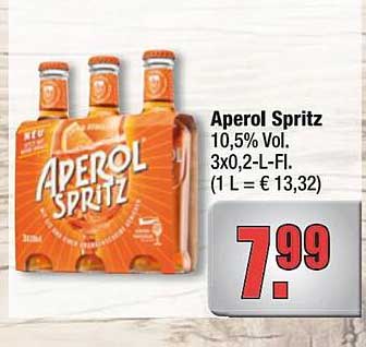 Aperol Spritz 3x0,2-L-Flasche - Erfrischender Genuss für Sommerabende