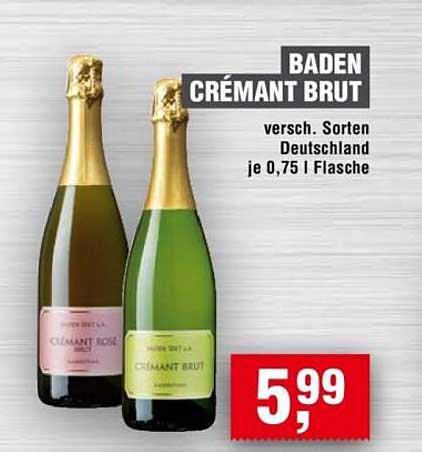 BADEN CRÉMANT BRUT - verschiedene Sorten, Deutschland, je 0,75 l Flasche