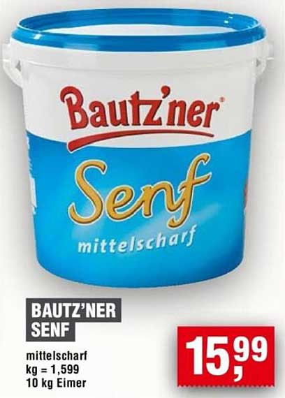 BAUT’ZNER SENF mittelscharf 10 kg Eimer