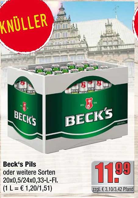 Beck's Pils oder weitere Sorten im Angebot