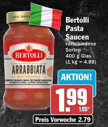 Bertolli Pasta Saucen verschiedene Sorten 400 g Glas