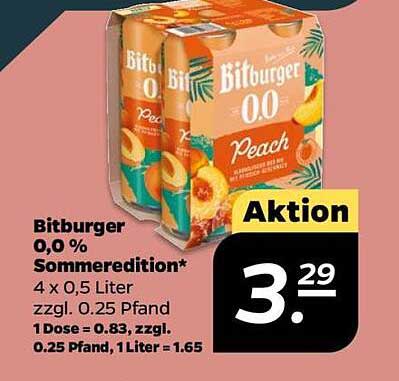 Bitburger 0,0 % Sommeredition - Peach