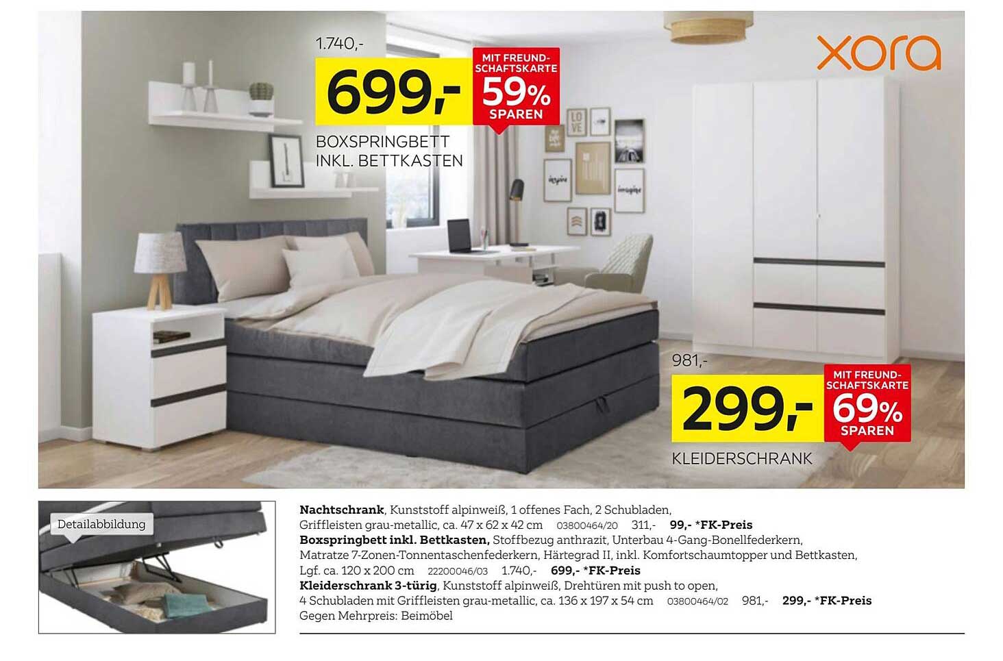 Boxspringbett inkl. Bettkasten