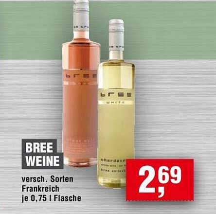 BREE Weine - verschiedene Sorten aus Frankreich