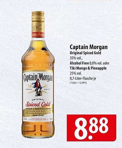 Captain Morgan Original Spiced Gold 0,7-Liter-Flasche