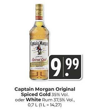 Captain Morgan Original Spiced Gold 35% Vol. oder White Rum 37,5% Vol.