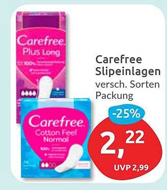 Carefree Slipeinlagen – verschiedene Sorten im Angebot