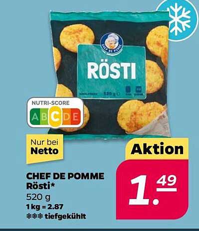 CHEF DE POMME Rösti* 520 g