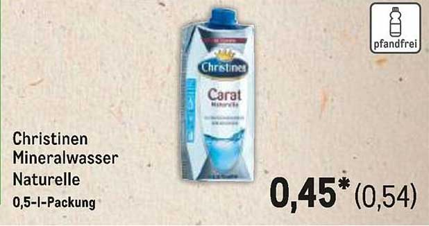 Christinen Mineralwasser Naturelle 0,5-l-Packung