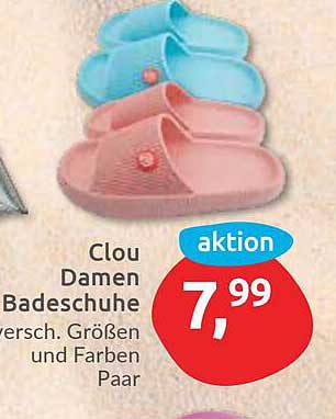 Clou Damen Badeschuhe in verschiedenen Größen und Farben
