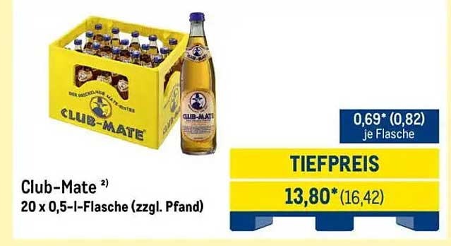 Club-Mate 20 x 0,5-l-Flasche (zzgl. Pfand)