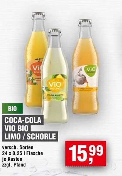 Coca-Cola Vio Bio Limo / Schorle - 24 x 0,25 l Kasten