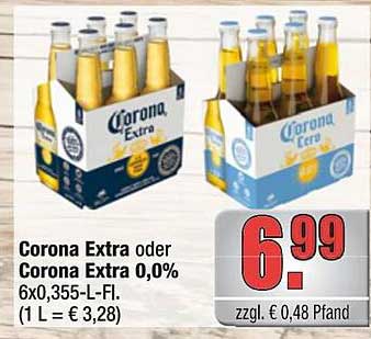 Corona Extra oder Corona Extra 0,0% - 6x0,355-L-Fl.