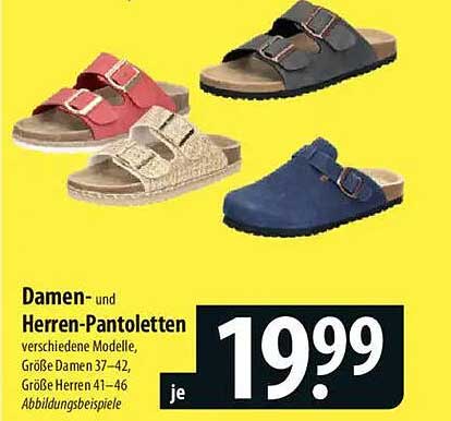 Damen- und Herren-Pantoletten