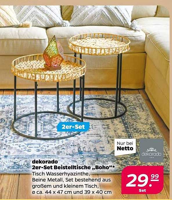 DEKORADO 2er-Set Beistelltische „Boho“