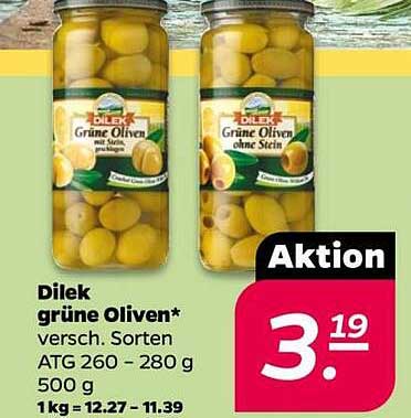 Dilek Grüne Oliven - Verschiedene Sorten