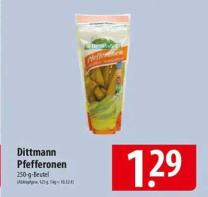 Dittmann Pfefferonen 250-g-Beutel