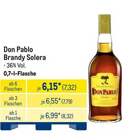 Don Pablo Brandy Solera 0,7 l Flasche
