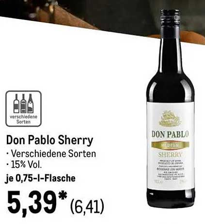 Don Pablo Sherry - verschiedene Sorten