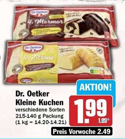 Dr. Oetker Kleine Kuchen verschiedene Sorten 215-140 g