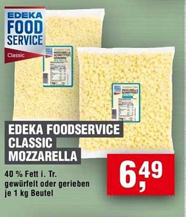EDEKA FOOD SERVICE Classic Mozzarella 1 kg Beutel