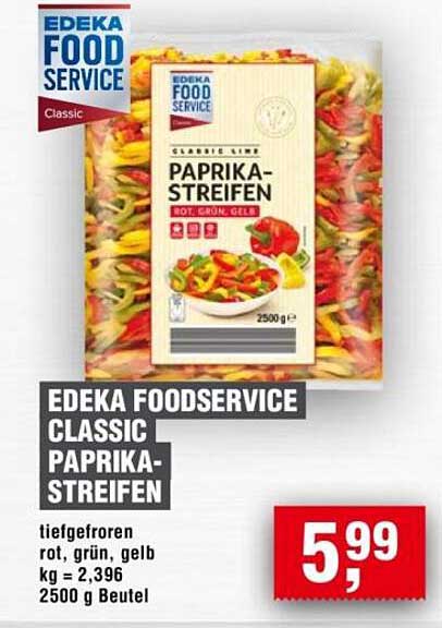 EDEKA FOODSERVICE CLASSIC PAPRIKA-STREIFEN 2500g