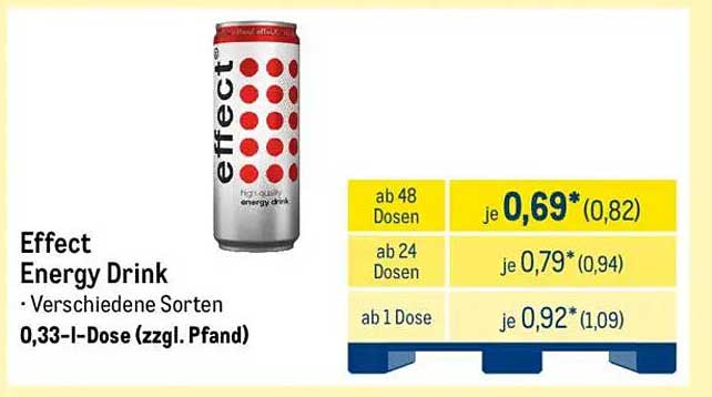 Effect Energy Drink - Verschiedene Sorten 0,33-l-Dose (zzgl. Pfand)