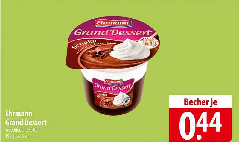 Ehrmann Grand Dessert Schoko 190 g