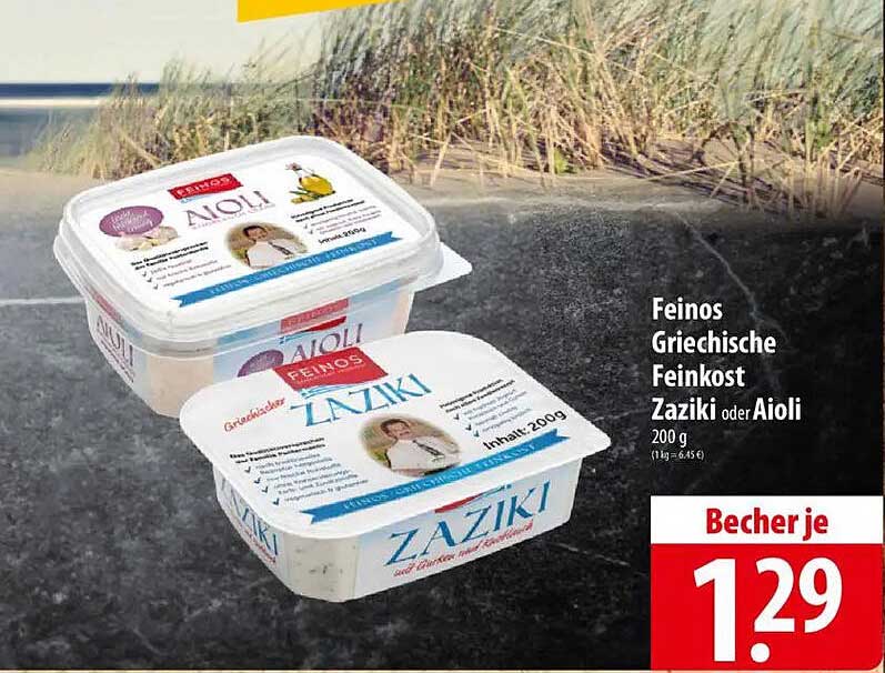 Feinos Griechische Feinkost Zaziki oder Aioli 200 g