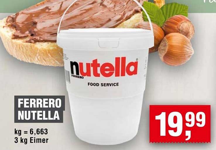 Ferrero Nutella 3 kg Eimer