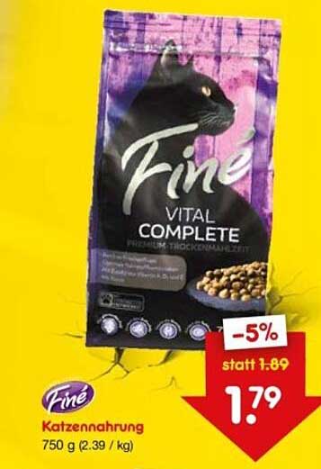 Finé Vital Complete Katzenfutter 750 g