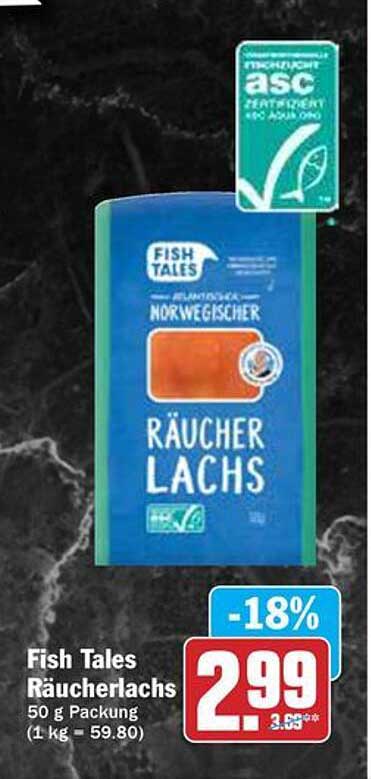 Fish Tales Räucherlachs 50 g Packung