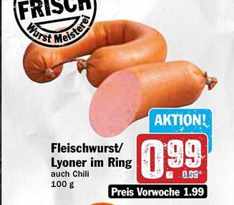 Fleischwurst/Lyoner im Ring auch Chili 100 g