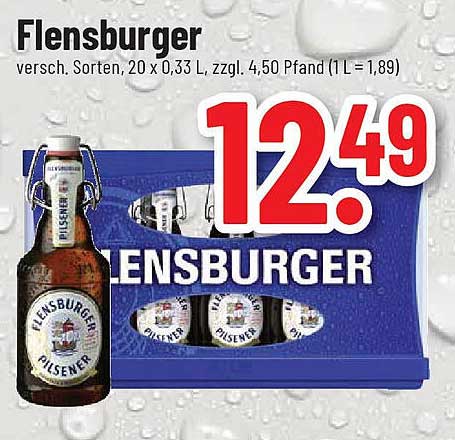 Flensburger Bier - 20 x 0,33 L für nur 12,49 €