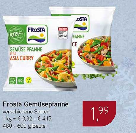 Frosta Gemüsepfanne verschiedene Sorten